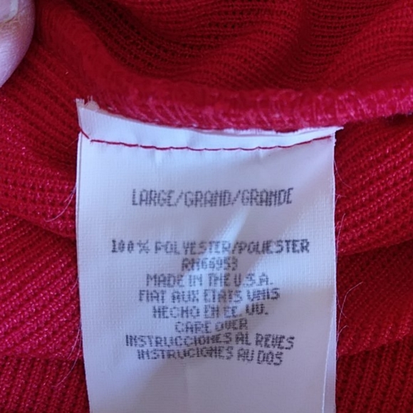 Vtg. Haberdashery by Leslie Fay Sportswear Mock Two-Piece Cardigan LP Red - Picture 5 of 15